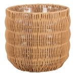 Astin Sinclair 230 x 220mm Natural Poly Rattan Basket Planter Small
