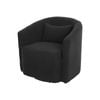 Levede Swivel Barrel Chair Sherpa Fleece Dark Grey