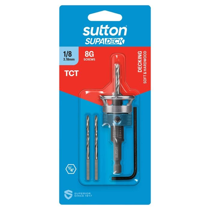Sutton 8G 1/8" Supadeck TCT Countersink Bit  