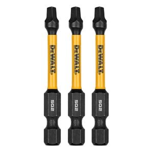 DeWALT FLEXTORQ 57mm SQ2 Screwdriver Bit DWAF2SQ2IR3 - 3 Pack