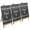 Rectangle Slate Memo Board with Easel - 30cm x 20cm - Brown/Grey - Pack of 3