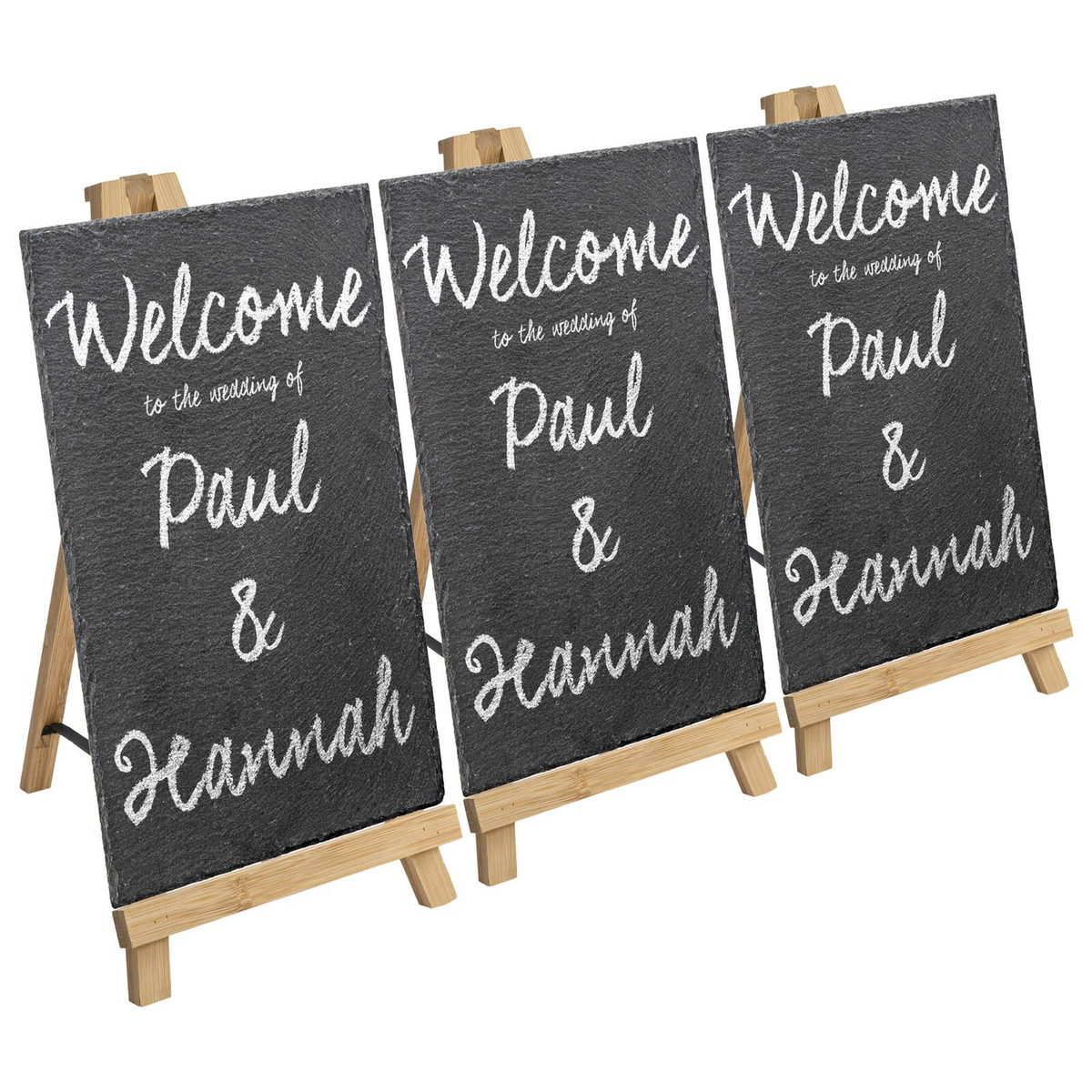 Rectangle Slate Memo Board with Easel - 30cm x 20cm - Brown/Grey - Pack ...