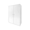 All Set White 2 Door Storage Cabinet Stackable Unit