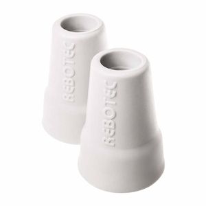 19mm Crutch Tips - Non-Slip Ferrules for Stability and Durability - Grey