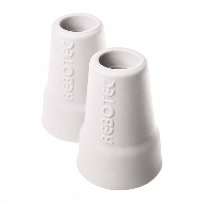 19mm Crutch Tips - Non-Slip Ferrules for Stability and Durability - Grey