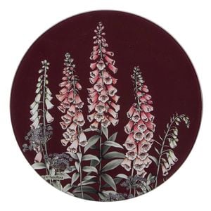 Ashdene Secret Garden Round Kitchen Table Mat Surface Protector 30x30cm Maroon