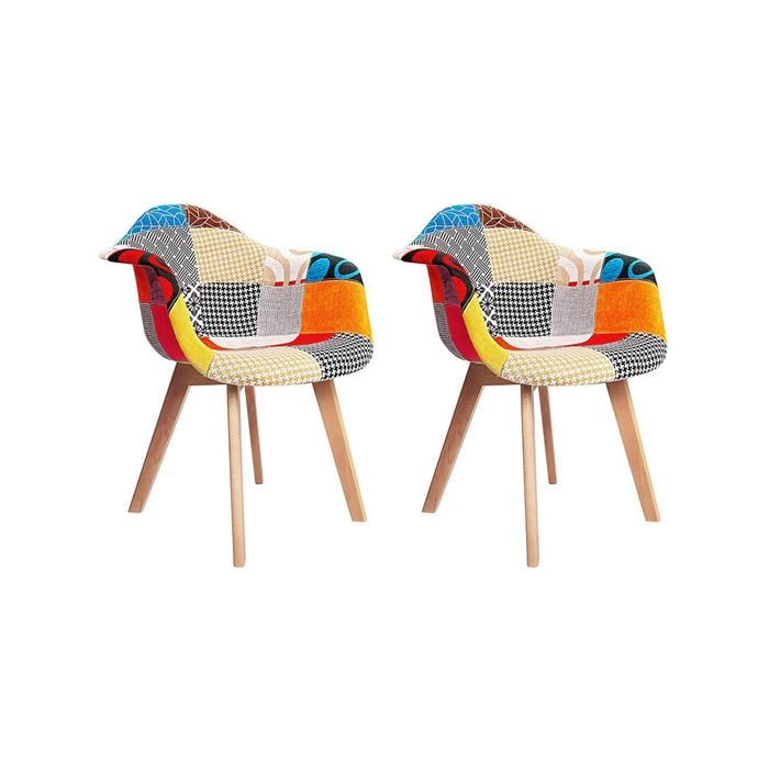 2x Dining Chairs Fabric