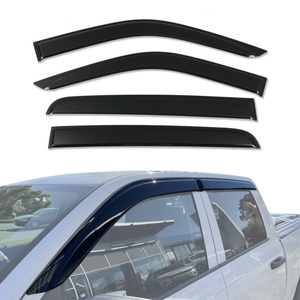 AUSGO Luxury Weather Shields for RAM 1500 DS Series Crew Cab 2017-2022 Weathershields Window Visors Wind Deflectors