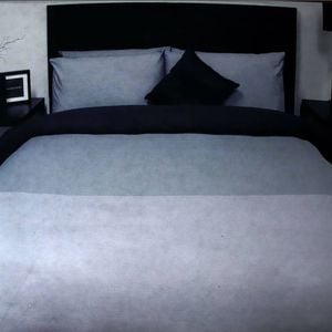 Essentially Home Living Black 3 Tone Quilt Cover Set + Fitted Sheet Single