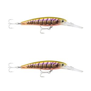2x Rapala 11cm Saltwater X Rap Deep Hardbody Fishing Lures - Ppl Prawn UV