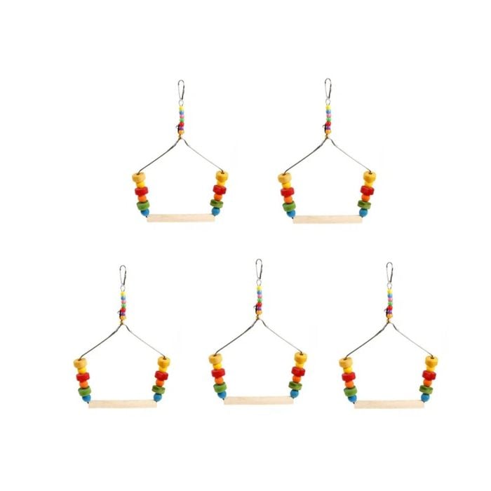 Yes4pets 5x Small Bird Swing 23x15cm