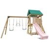 Lifespan Kids Carindale Swing Set & Play Centre with 2.2m Pastel Pink Slide 