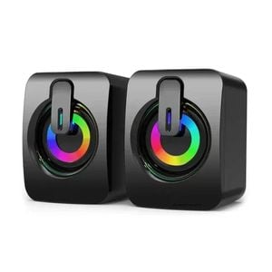 Computer Stereo Rgb Led Light Black