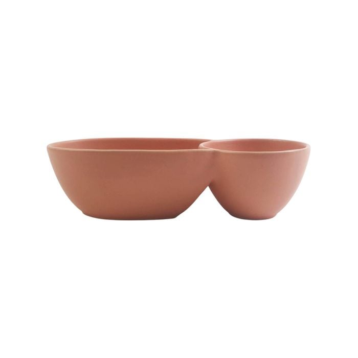 Urban Shae Rainbow 22cm Ceramic Double Bowl - Peach