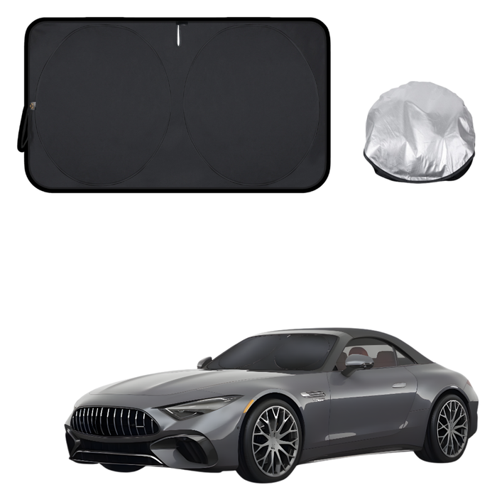 Front Windscreen Sun Shade for Mercedes-Benz AMG SL Coupe 2023 - Current - Standard 150 x 85 cm - Black