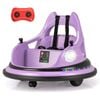 Costway Kids Bumper Car 12V Electric Ride on Toy w/Remote Control Purple