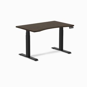 Desky Dual Ergo Edge Sit Stand Desk Matte Black Frame 120cm