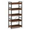 Costway 5-tier Bookshelf Corner Storage Bookcase Display Shelf