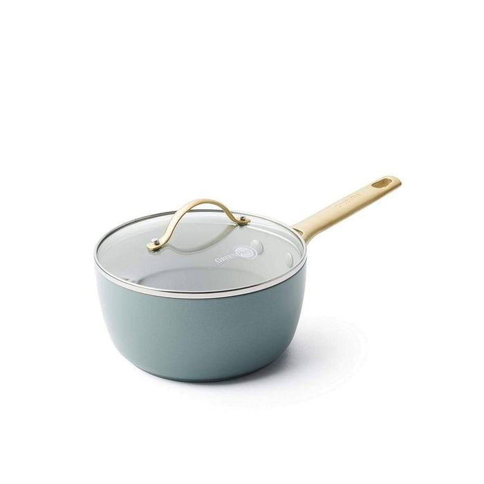 GreenPan Padova Smokey Sky Blue Covered Saucepan 18cm/2L