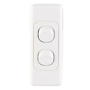 DETA White Twin Architrave Switch
