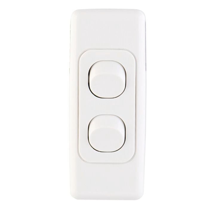 DETA White Twin Architrave Switch