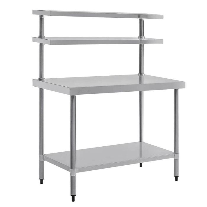 Vogue Stainless Steel Prep Station Workbench 1200x600mm Commercial Kitchen Catering Table