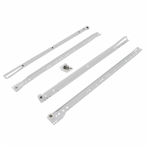 Hafele 450mm White Drawer Roller Runner - Pair 