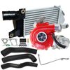 GEN1 High Flow Turbo Charger With 50mm Intercooler & Hoses And Genuine Oil Feed Pipe For Mitsubishi Triton MN 4D56 2.5L 2WD VT10