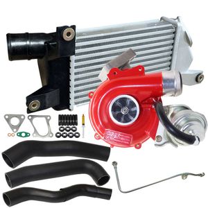 GEN1 High Flow Turbo Charger With 50mm Intercooler & Hoses And Genuine Oil Feed Pipe For Mitsubishi Triton MN 4D56 2.5L 2WD VT10