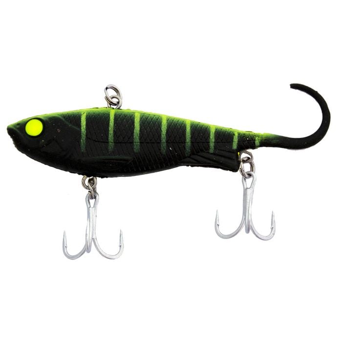 78mm Zerek Fish Trap Soft Vibe Sinking Crankbait Fishing Lure - Green Sunset