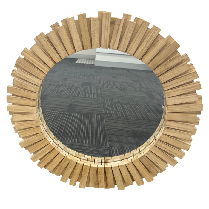 Best World 53cm Self Paint  Paulownia Round Blunt Mirror