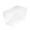 SOGA 1/1 GN Polycarbonate Food Pan 200mm Clear 4 Pack