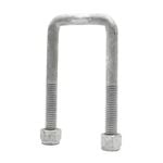 Sunrise U-Bolts with Nyloc Nut 1/2" Galvanised - 50mm Square, 115mm - UB50S115G