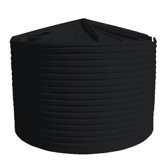 Clark Tanks 22000L Round Poly Water Tank - Charcoal