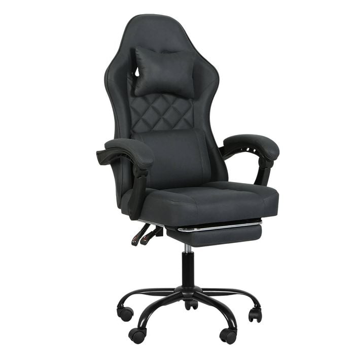 Levede Office Chair  with Footrest - Dark Grey