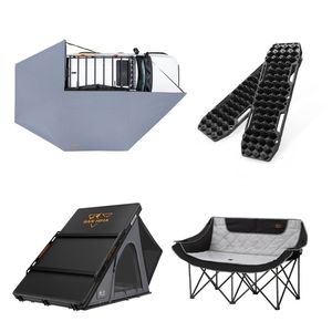 San Hima 270° Awning Driver Side + Rooftop Tent + Rack + Chair + 2xRecovery Boards