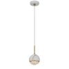 Telbix Oneta Modern Pendant Hanging Lamp Light Metal Acrylic White Marble Antique Gold Clear