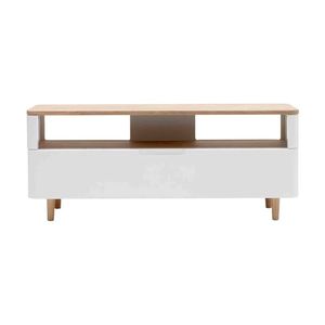 Modern Furniture SIENNA Entertainment TV Unit 120cm -  Natural & White