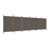 vidaXL 6-Panel Room Divider Anthracite Fabric Privacy Screen Separator Folding