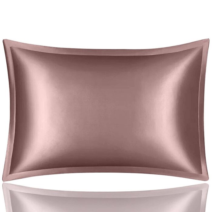 Anypillow Pillowcase 50x90cm Pink Pure Real Silk