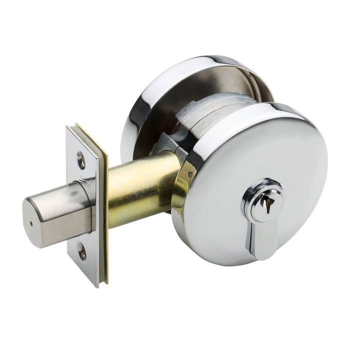 Gainsborough Bright Chrome G2 Series Smooth Round Double Cylinder Deadbolt