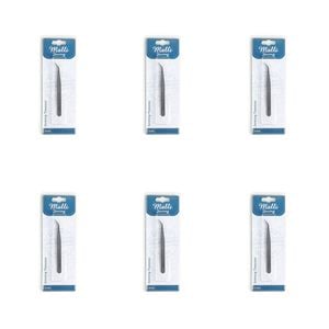 6pk Malli Sewing Metal Sewing Fabric/garment Tweezer 12.5cm Silver Assorted
