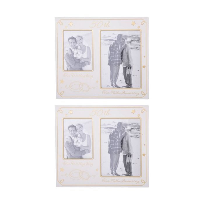 2PK Gibson Gifts 50th Annivers Collage Frame R Home Decor Photo Frames
