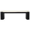 Adelle Solid Mindi Timber Bench - Large (Black)
