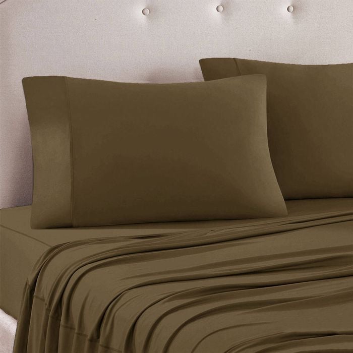 Art Terrace Microfiber Sheet Set King 33cm Wall Brown