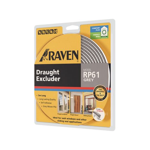 Raven 5000mm Grey RP61 Self Adhesive Weather Strip - Bunnings Australia