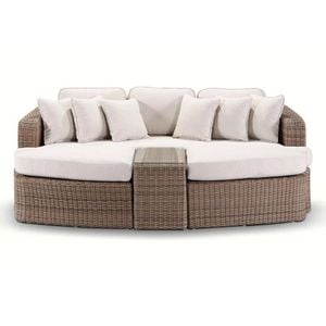 Noosa Outdoor Modular 4 Piece Daybed In Half Round Wicker
