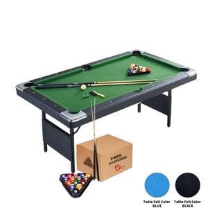 Topone Vela Foldable Mdf Pool Table | 7ft/8ft Billiard Table For Home & Game Room - Green, 8ft Table