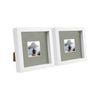 Nicola Spring 6" x 6" White 3D Box Photo Frames - 2" x 2" Mount - Pack of 2