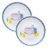 2PK Porto Porcelain Positano Round Kitchen Serving Platter Plate 30cm Anchovie